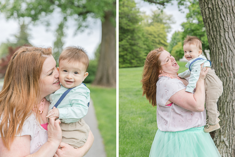 Gettysburg coral and mint spring outdoor family session at Gettysburg National Cemetery | Spring family photos | Gettysburg family photographer | Jamie Fisher Collective | www.jamiefishercollective.com