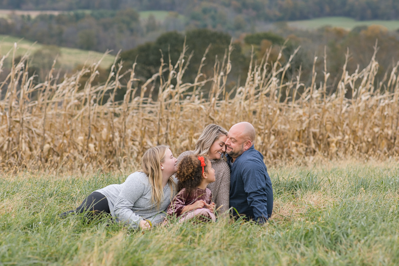 Fall corn field family session | Family farm photos | Sabillasville, MD family photographer | Jamie Fisher Collective | www.jamiefishercollective.com