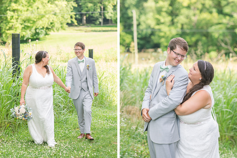 Diana + Corey's West Virginia summer wedding at Wild Goose Farm was beautiful.  Their dusty blue and green wedding was full of personal details. For more summer wedding inspiration visit www.jamiefishercollective.com | Jamie Fisher Collective