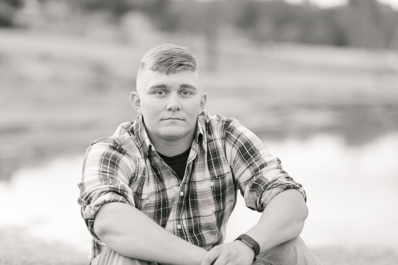 This Fairfield firefighter senior session was perfect for Tyler. After time at the station, we headed to the farm for a rustic outdoor senior session. For more Fairfield senior photo ideas visit www.jamiefishercollective.com | Jamie Fisher Collective