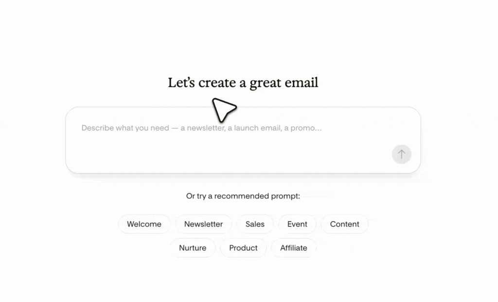 Flodesk Studio review showing the prompt used to create a freebie email