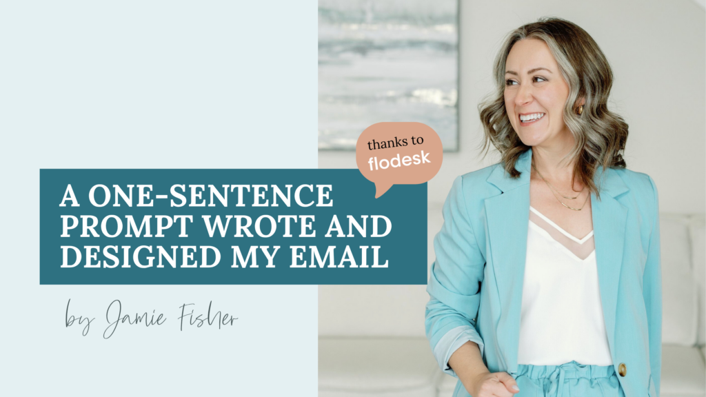 Jamie Fisher testing Flodesk Studio to design a freebie email in four and a half minutes